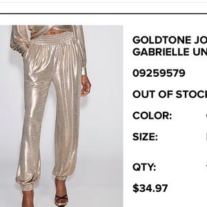 Rose metallic gold pants!